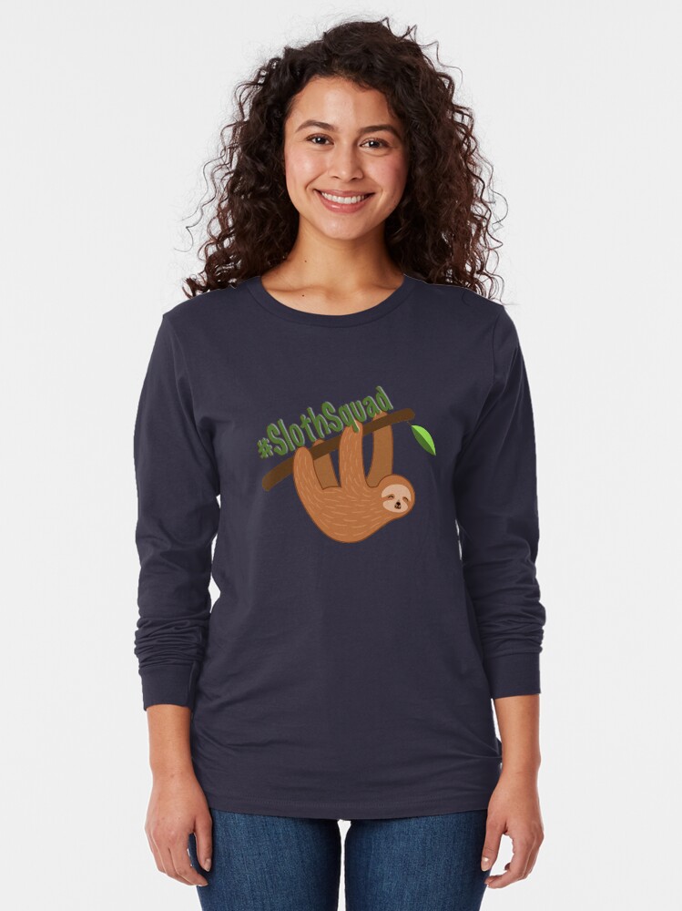 Thumbnail 2 of 5, Long Sleeve T-Shirt, Sloth Squad designed and sold by ZookprLauren.