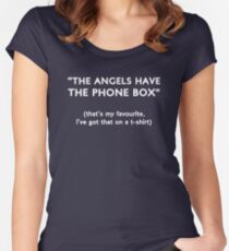 "The Angels Have The Phone Box!" Women's Fitted Scoop T-Shirt