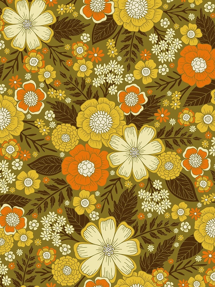 1970s Retro/Vintage Floral Pattern by somecallmebeth