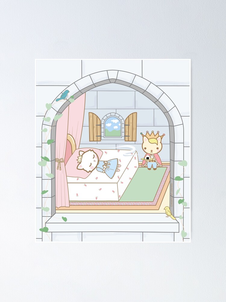 Poster Bella Durmiente Kawaii De Marshmallowsky Redbubble