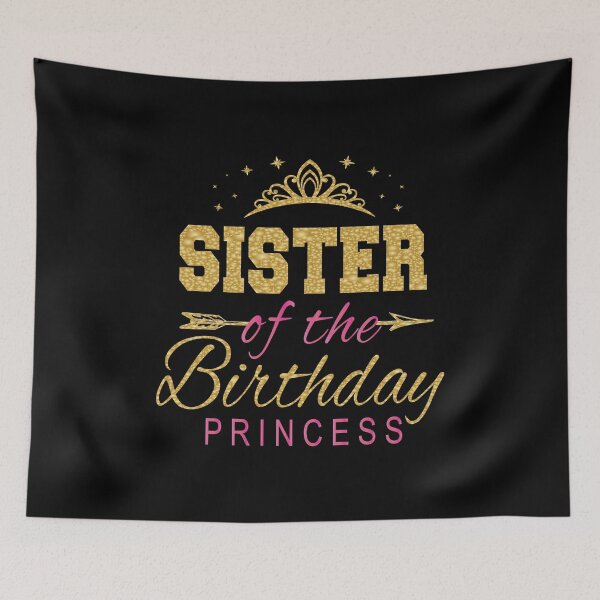 Item preview, Sister Of The Birthday Princess Girls Party print designed and sold by Grabitees.