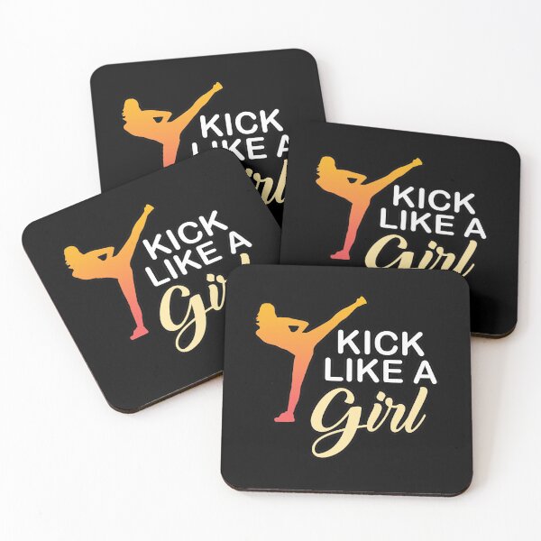Item preview, kick like a girl karate girl sport gift designed and sold by redshirtz.