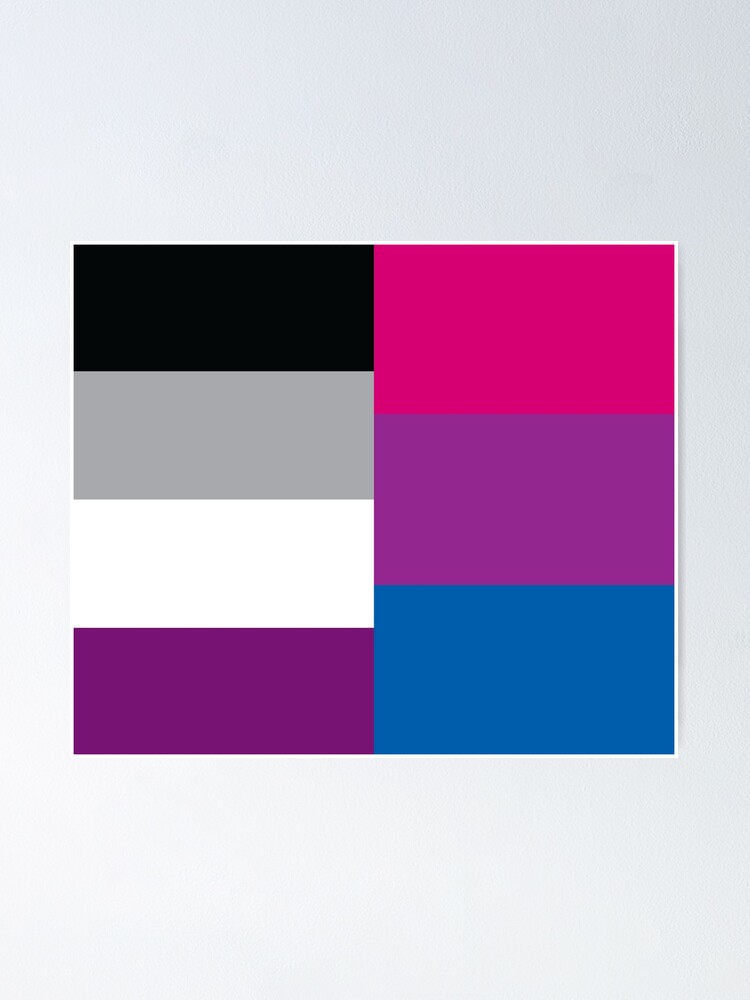 Asexual Biromantic Dual Pride Flag Poster By Asexualowls Redbubble 