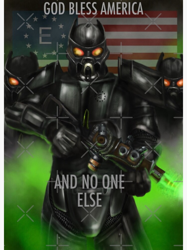 Fallout 3 Enclave Battle Power Armor Gaming  Poster for Sale by  ScriblrCrearTs