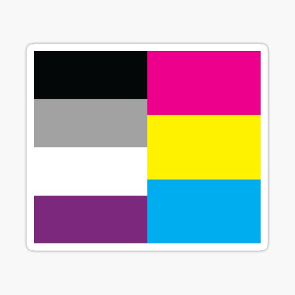 Asexual Panromantic Dual Pride Flag Sticker For Sale By Asexualowls Redbubble