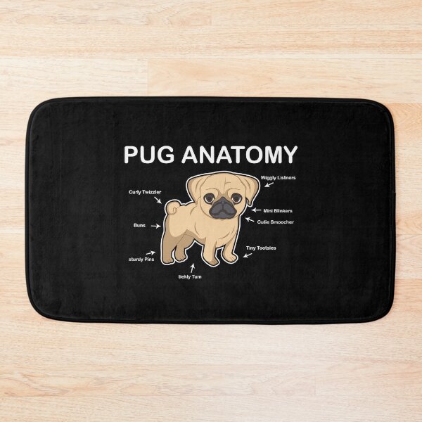 Item preview, pug anatomy pug cute pedigree pet gift designed and sold by redshirtz.