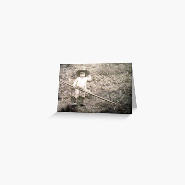 Working in the Garden Greeting Card