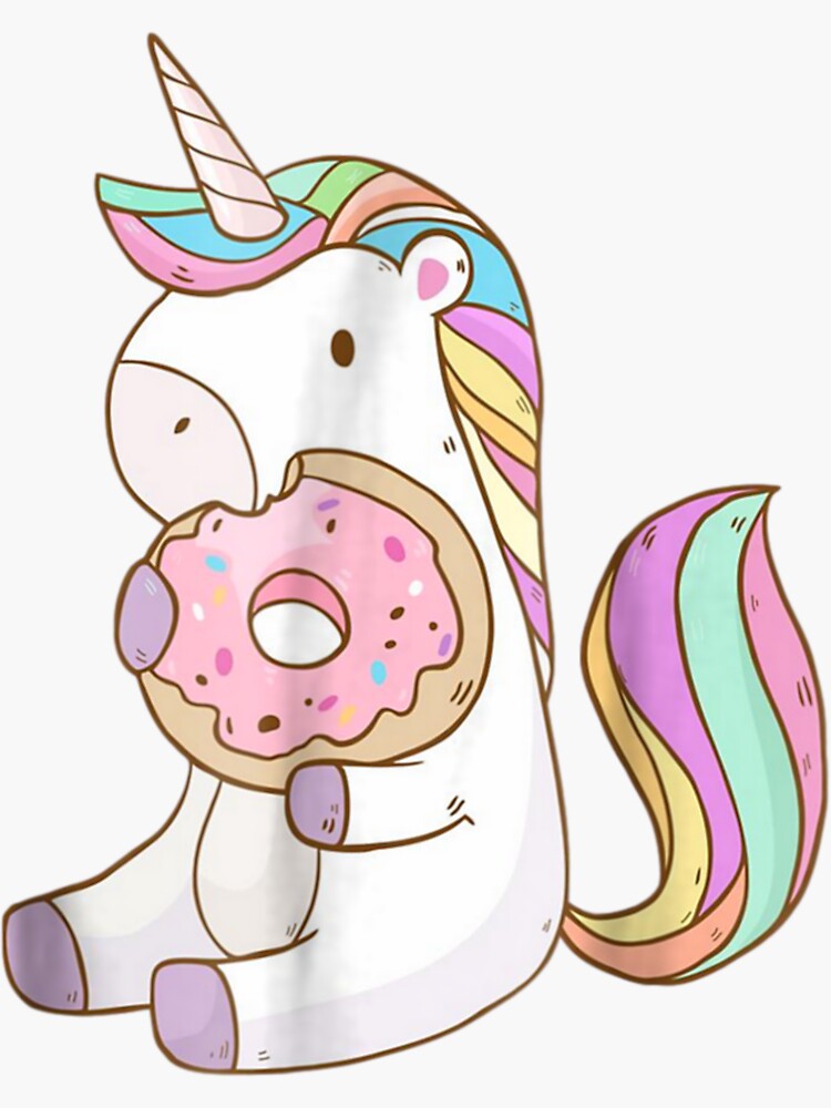 Cute Hungry Unicorn Munching On Yummy Donut T-Shirt Cute Hungry Unicorn Munching On Yummy Donut T-Shirt