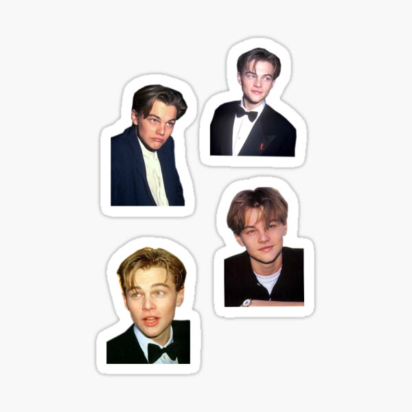 autocollant jeune leonardo dicaprio Sticker