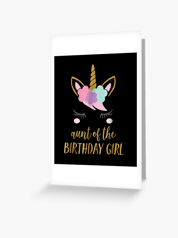 Cute Unicorn Aunt Shirt, Aunt Of The Birthday Girl Cute Unicorn Aunt Shirt, Aunt Of The Birthday Girl