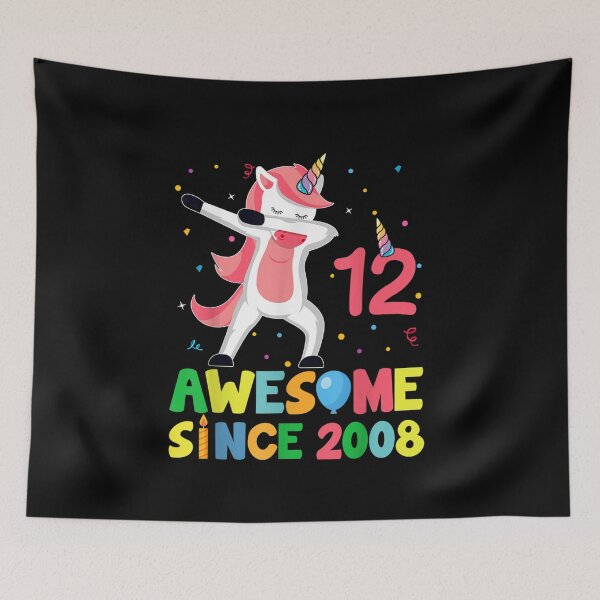 Item preview, Cute Unicorn Dabbing Birthday Kids 12 Years Old 12th Bday T Shirt designed and sold by JonathanHyde.