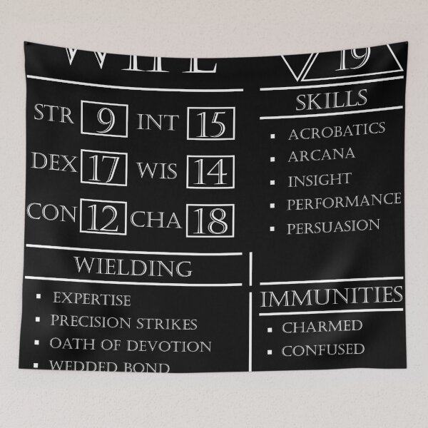 Item preview, Wife Stats - Character Sheet - White designed and sold by EchoTheBard.