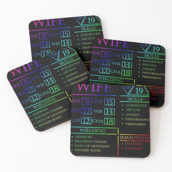 Item preview, Wife Stats - Character Sheet - Rainbow designed and sold by EchoTheBard.