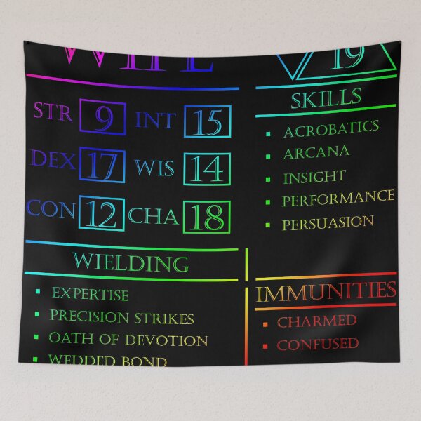 Item preview, Wife Stats - Character Sheet - Rainbow designed and sold by EchoTheBard.