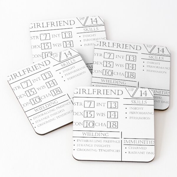 Item preview, Girlfriend Stats - Character Sheet - Black designed and sold by EchoTheBard.