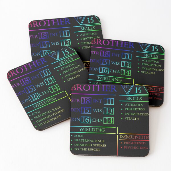Item preview, Brother Stats - Character Sheet - Rainbow designed and sold by EchoTheBard.