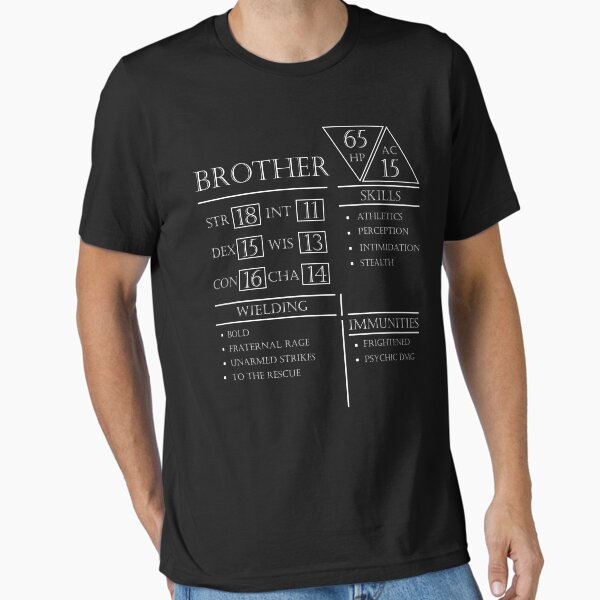 Item preview, Brother Stats - Character Sheet - White designed and sold by EchoTheBard.