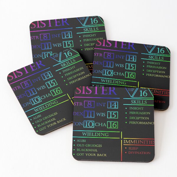 Item preview, Sister Stats - Character Sheet - Rainbow designed and sold by EchoTheBard.