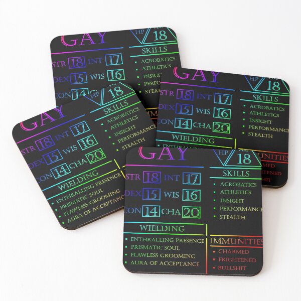 Item preview, Gay Stats - Character Sheet - Rainbow designed and sold by EchoTheBard.