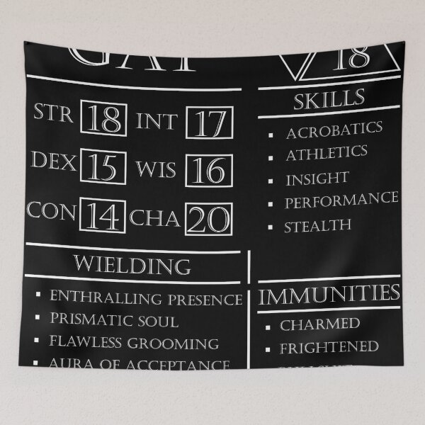 Item preview, Gay Stats - Character Sheet - White designed and sold by EchoTheBard.