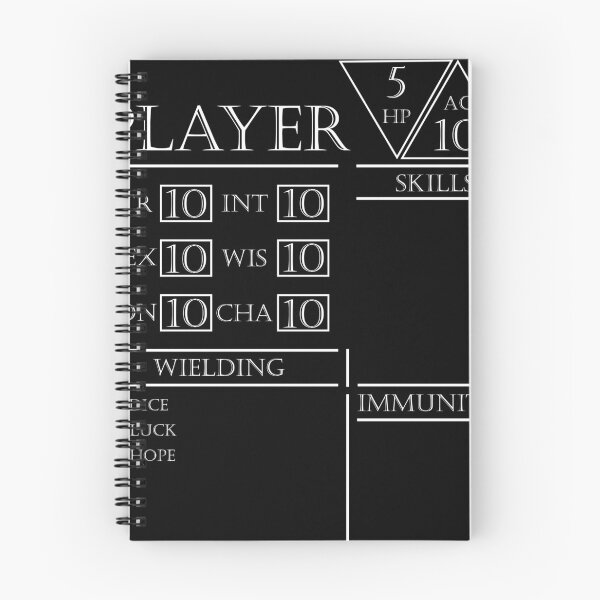 Item preview, Player Stats - Character Sheet - White designed and sold by EchoTheBard.