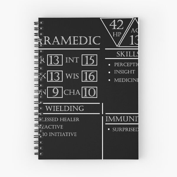 Item preview, Paramedic Stats - Character Sheet - White designed and sold by EchoTheBard.