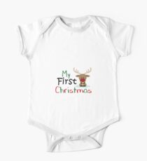My First Christmas 1 One Piece - Short Sleeve