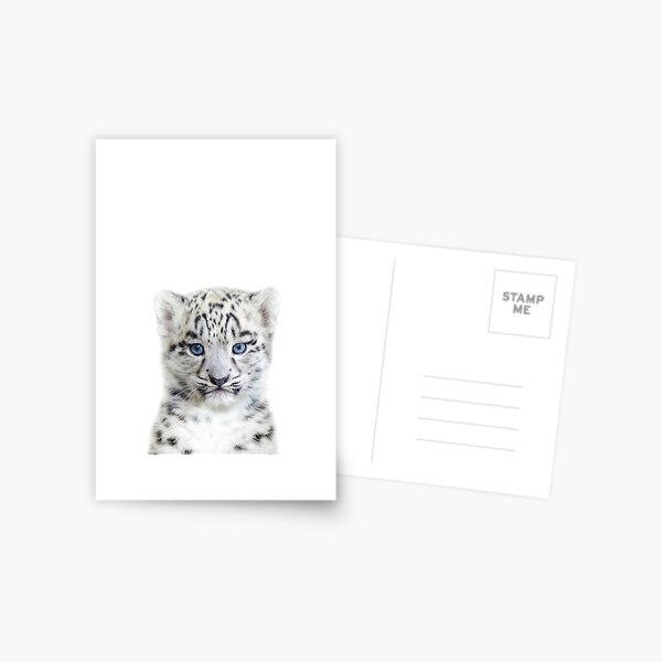 Item preview, Snow Baby Leopard Art Print by Zouzounio Art designed and sold by zouzounioart.