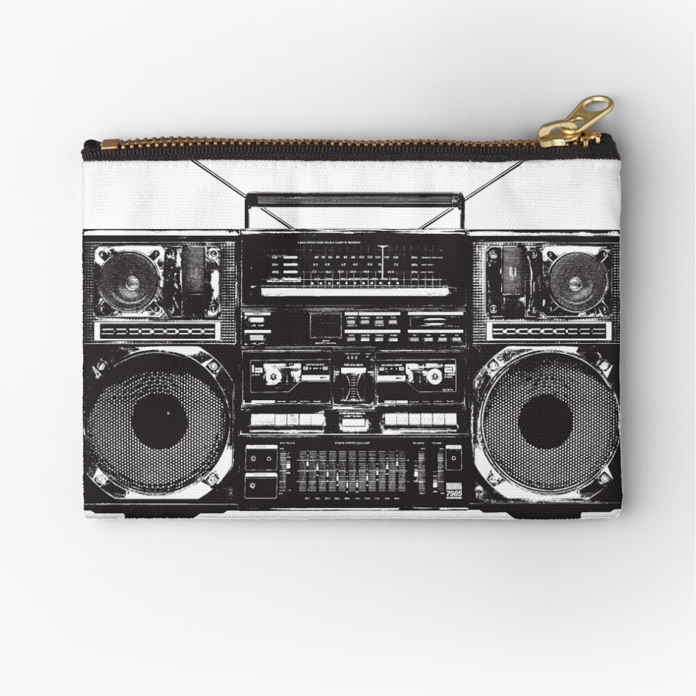 Boombox Ghetto Blaster Zipper Pouch
