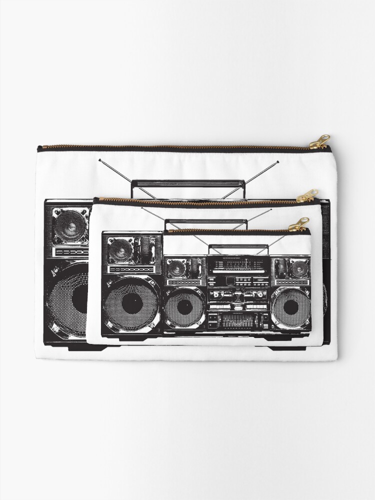 Alternate view of Boombox Ghetto Blaster Zipper Pouch