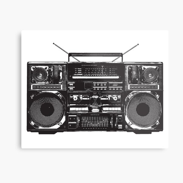 Boombox Ghetto Blaster Metal Print