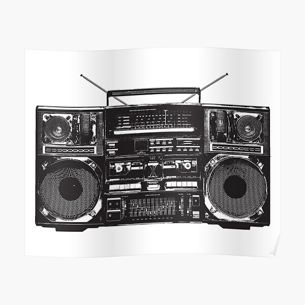 Boombox Ghetto Blaster Poster