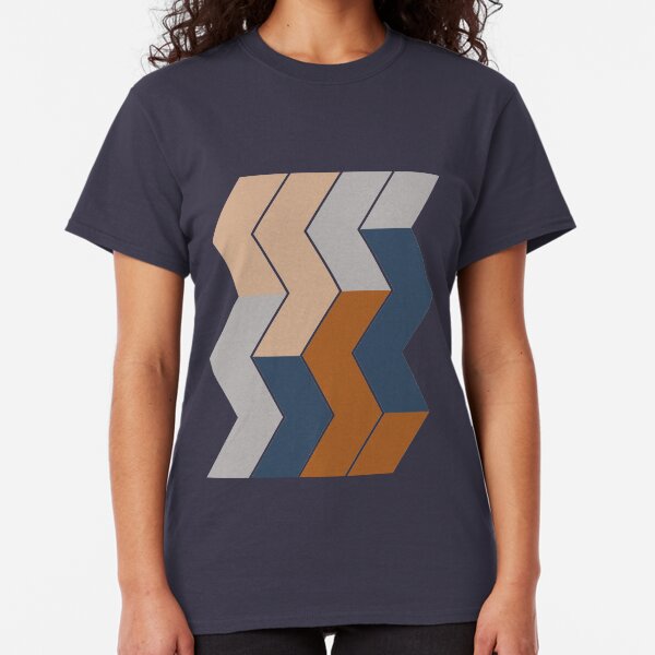 Moderne Herbst Winter Farbmuster Classic T-Shirt