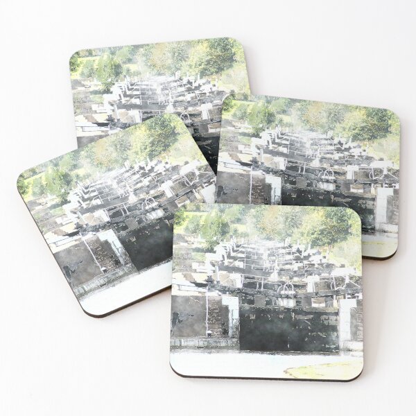 Item preview, Hatton Flight Locks watercolour designed and sold by designbywhacky.