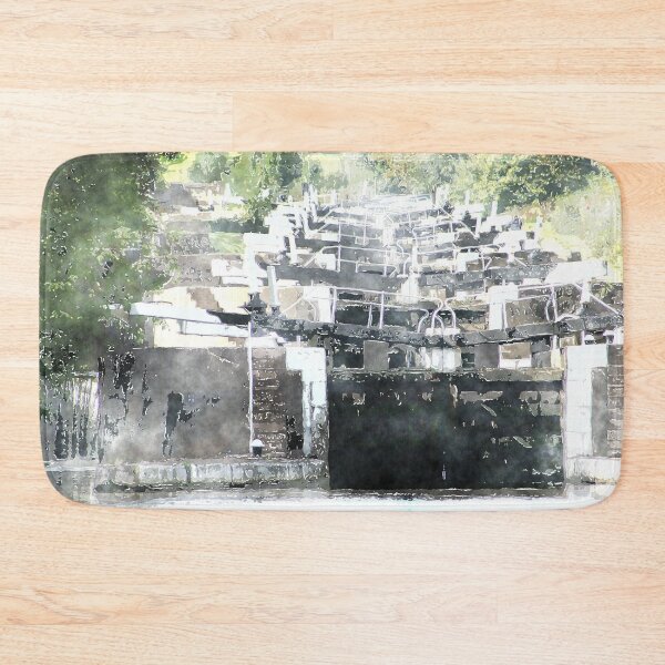 Item preview, Hatton Flight Locks watercolour designed and sold by designbywhacky.