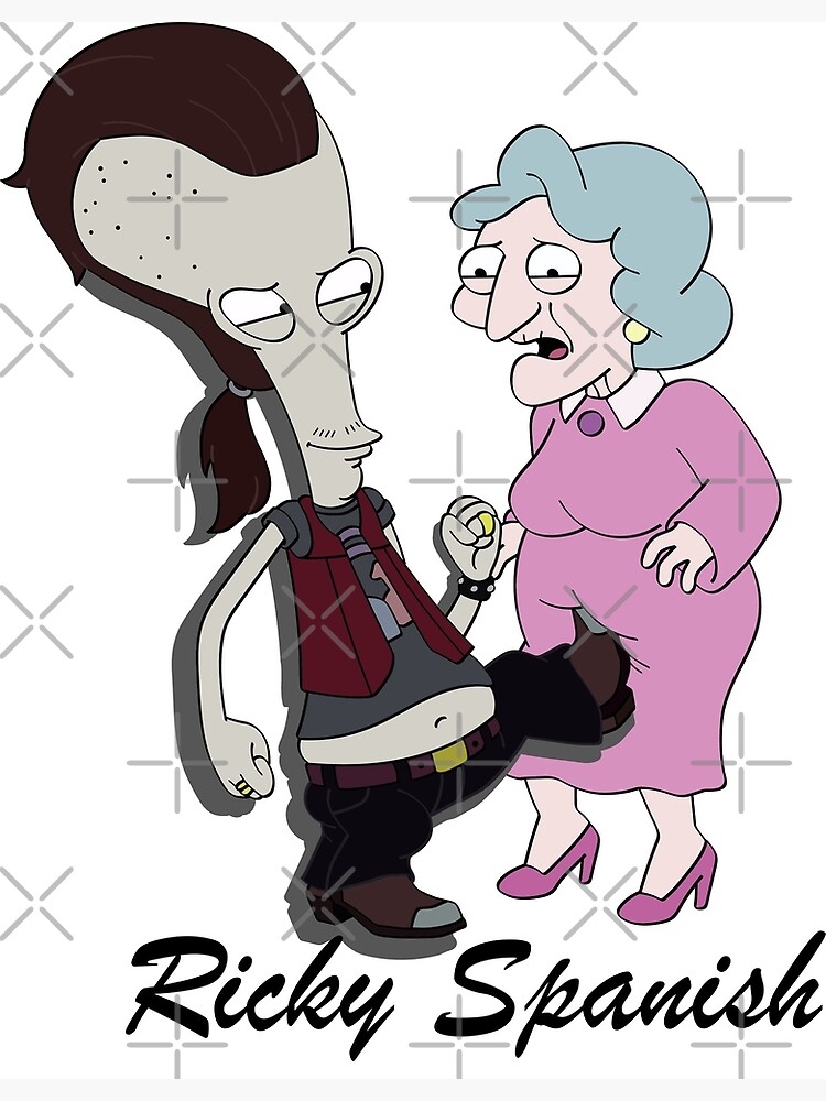 American Dad Roger Ricky Spanish Canvas Print For Sale By Olivia Krig Redbubble