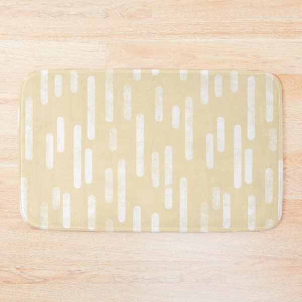 Item preview, Inky Rounded Lines Pattern | White on Pale Neutral Yellow designed and sold by itsjensworld.