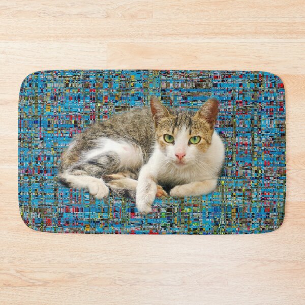 Item preview, Cute cat on abstract background designed and sold by MarionsArt.