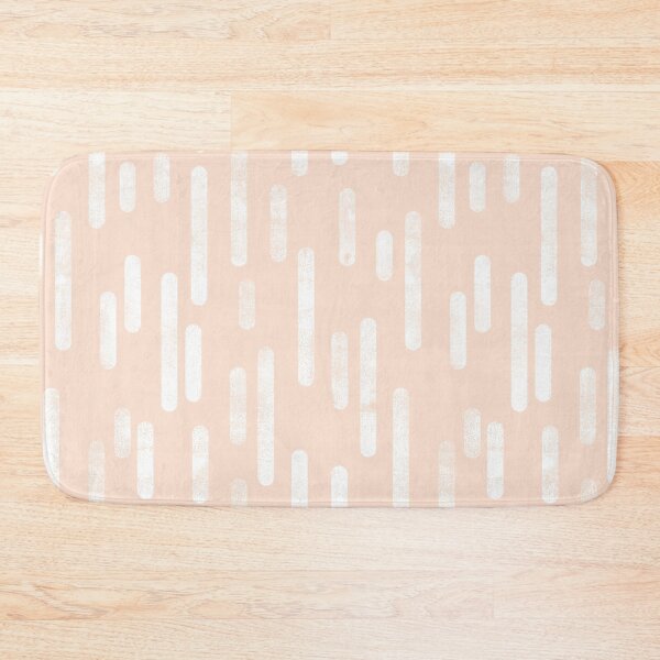 Item preview, Inky Rounded Lines Pattern | White on Peach/Apricot designed and sold by itsjensworld.