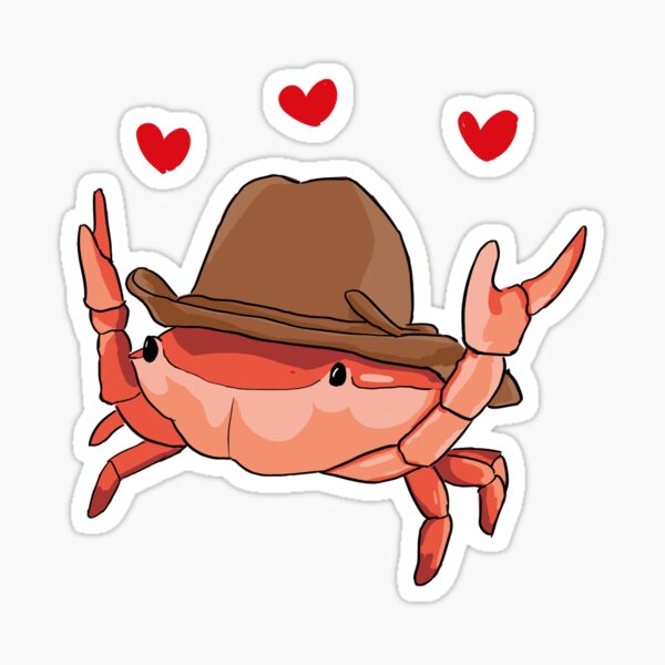 "Cowboy Crab" Sticker for Sale by oniriaenlacama Redbubble