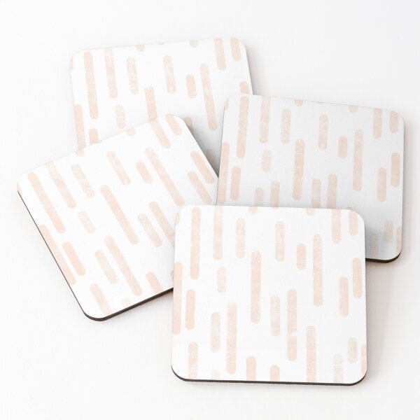 Item preview, Inky Rounded Lines Pattern | Peach/Apricot on White designed and sold by itsjensworld.
