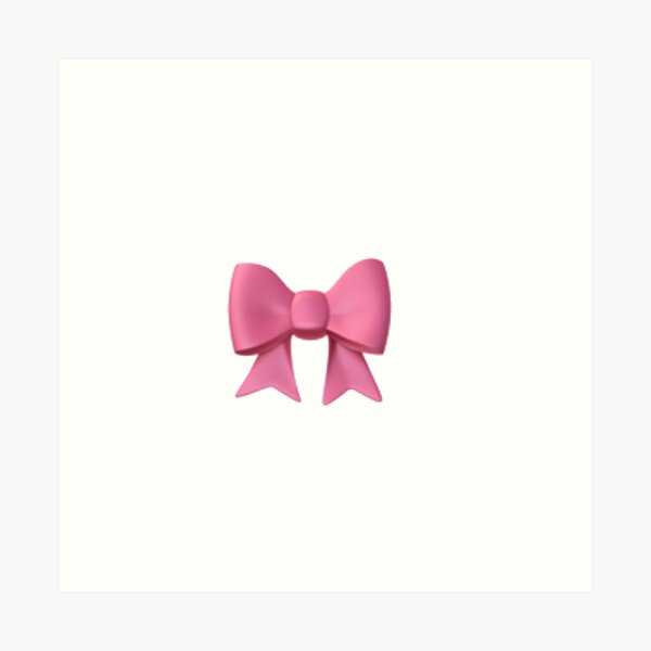 Bow emoji wall art redbubble