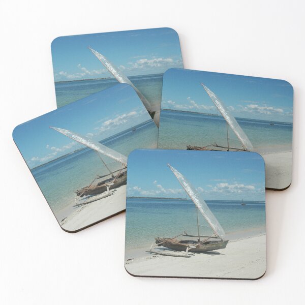 Item preview, Wooden Canoe Sailboat Tropical Beach Ocean Africa designed and sold by worldways.