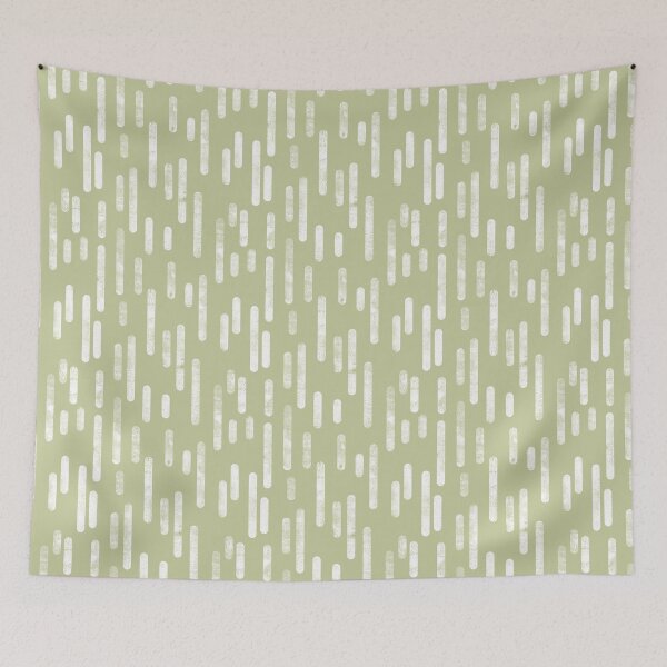 Item preview, Inky Rounded Lines Pattern | White on Pale Pistachio designed and sold by itsjensworld.
