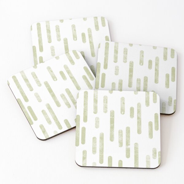 Item preview, Inky Rounded Lines Pattern | Pale Pistachio on White designed and sold by itsjensworld.