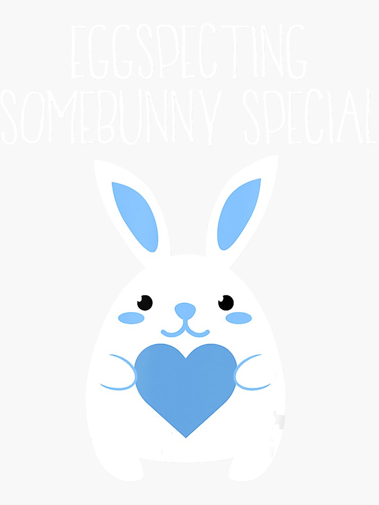 "Easter Bunny Gender Reveal Pregnancy Announce" Sticker for Sale by
