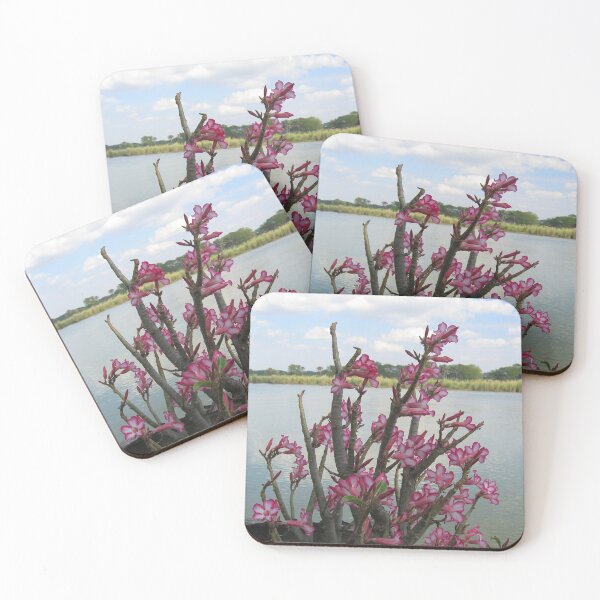 Item preview, Tropical Pink Flowers on River Bank Africa designed and sold by worldways.