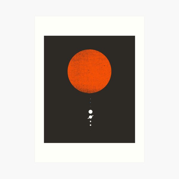 Minimal Solar System Art Print