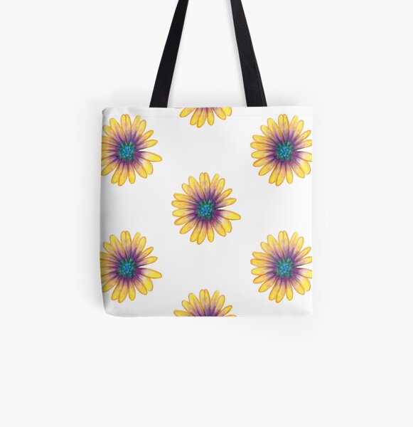 Yellow Flower All Over Print Tote Bag