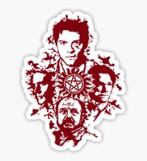 Supernatural Portraits in blood Sticker
